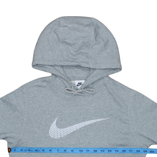 Nike Men's Grey Pullover Hoodie Small Logo Sports Sweatshirt