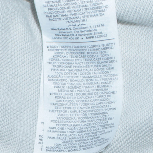 Nike Men's Grey Pullover Hoodie Small Logo Sports Sweatshirt