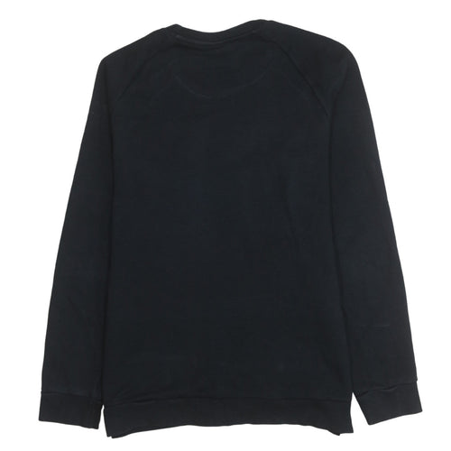 Adidas Mens Black Crew Neck Pullover Sweatshirt M Regular Fit