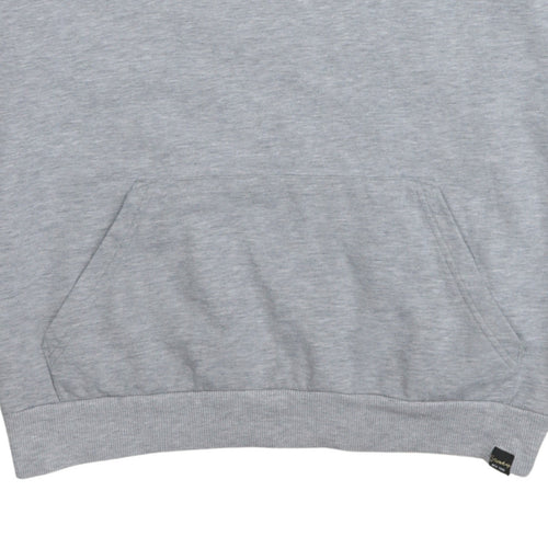 Superdry Women Grey Glitter Logo Pullover Hoodie Size 12 UK Medium