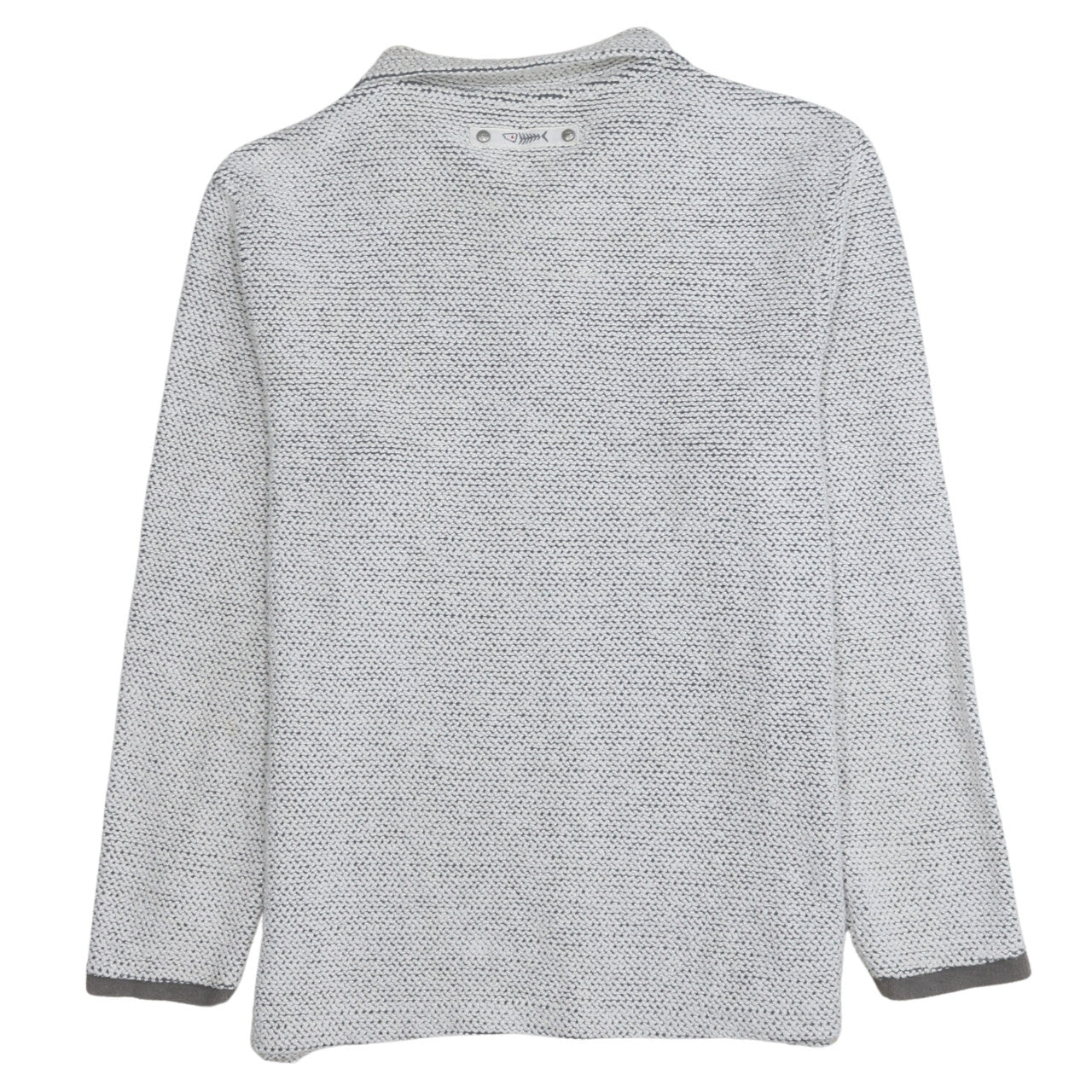 Weird Fish Men's Grey 1/2 Zip Knit Sweatshirt S Regular Fit