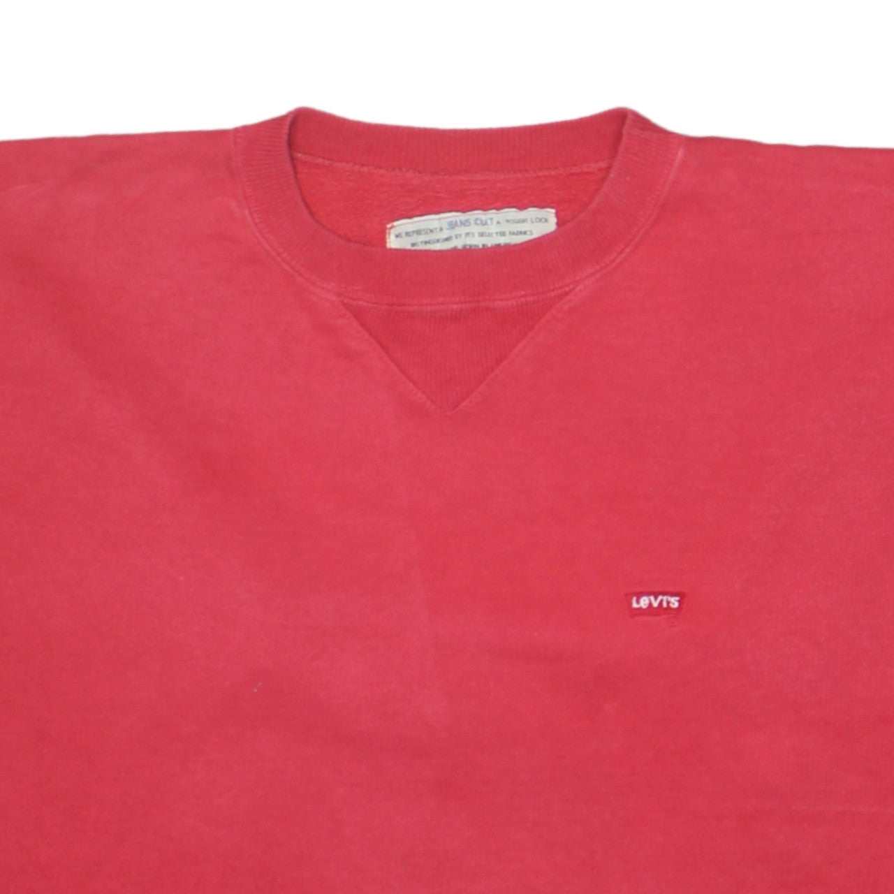 Levi's Womens Red Crew Neck Pullover Sweatshirt Size M Cotton