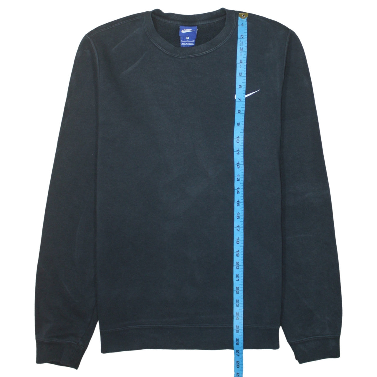 Nike Men's Black Small Crew Neck Pullover Fleece Sweatshirt