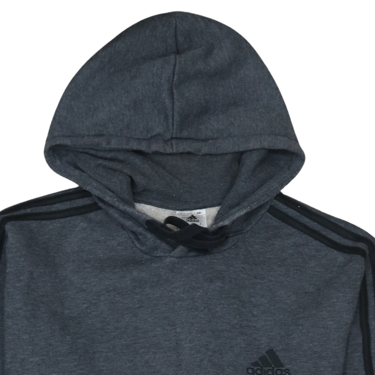 Adidas Men's Grey Pullover Hoodie L Regular Fit Sports Fleece