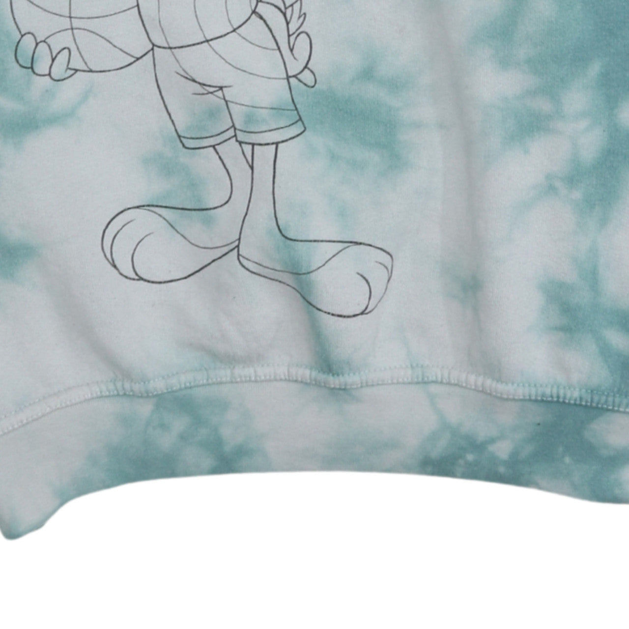 Space Jam Women’s Blue Tie-Dye Sweatshirt Medium Crew Neck Cotton Blend