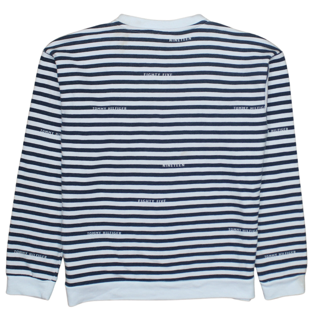 Tommy Hilfiger Women's Navy Stripe XS Pullover Sweatshirt