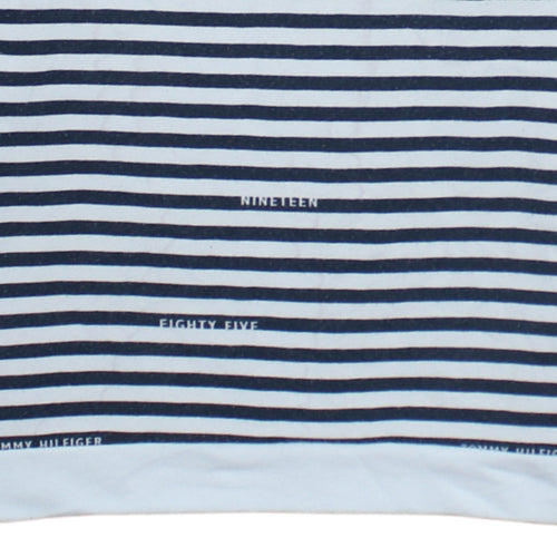 Tommy Hilfiger Women's Navy Stripe XS Pullover Sweatshirt