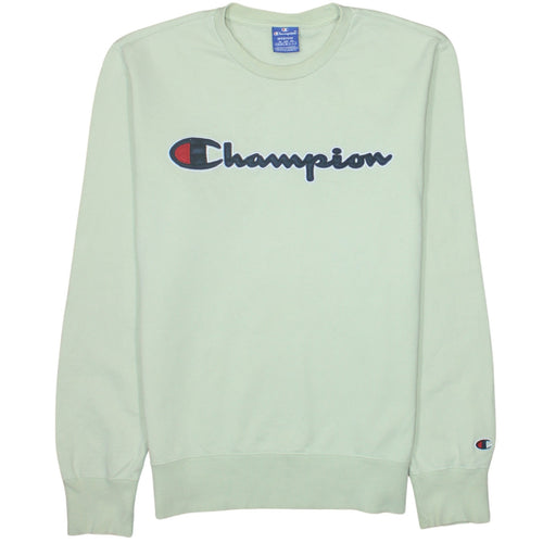 Champion Womens Mint Green Cotton Crew Neck Pullover Sweatshirt M