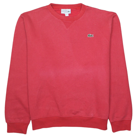 Lacoste Men's Red Regular Fit Crew Neck Sweatshirt Size M