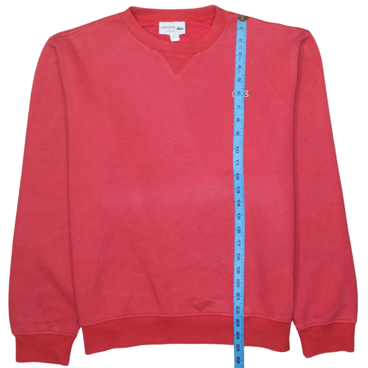 Lacoste Men's Red Regular Fit Crew Neck Sweatshirt Size M