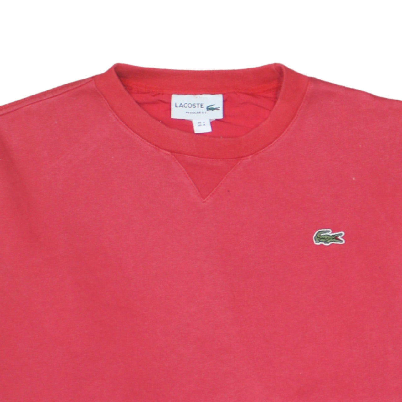 Lacoste Men's Red Regular Fit Crew Neck Sweatshirt Size M