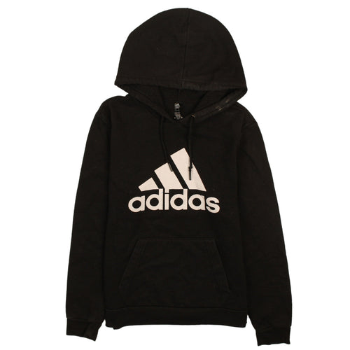 Adidas Men’s Black Pullover Hoodie Small Logo Fleece Sweatshirt