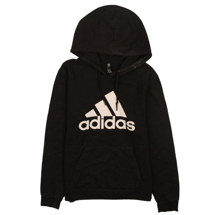 Adidas Men’s Black Pullover Hoodie Small Logo Fleece Sweatshirt