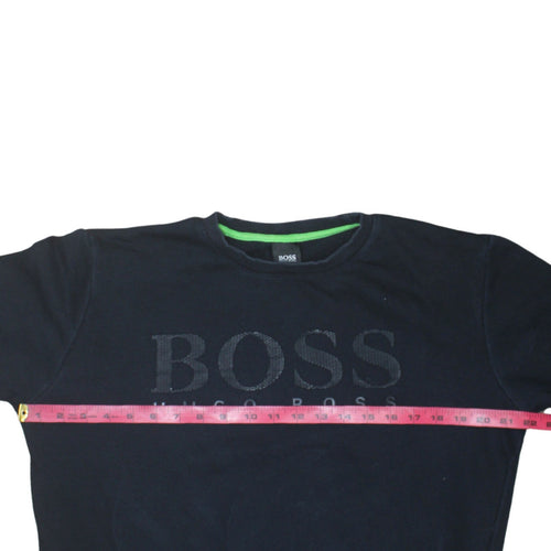 Hugo Boss Men's Black Logo Crew Neck Pullover Sweatshirt Size L