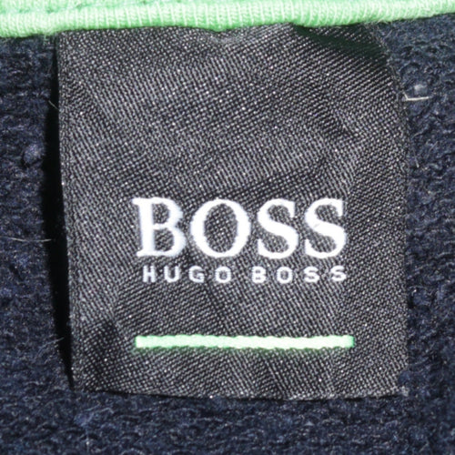 Hugo Boss Men's Black Logo Crew Neck Pullover Sweatshirt Size L