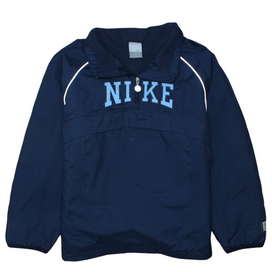 Nike Boys Blue 12-13 Years Windbreaker Jacket 1/4 Zip Lightweight