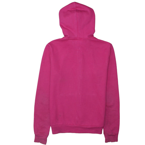 Puma Womens Pink Full Zip Hoodie Size 12 Medium Logo Hooded Sweatshirt