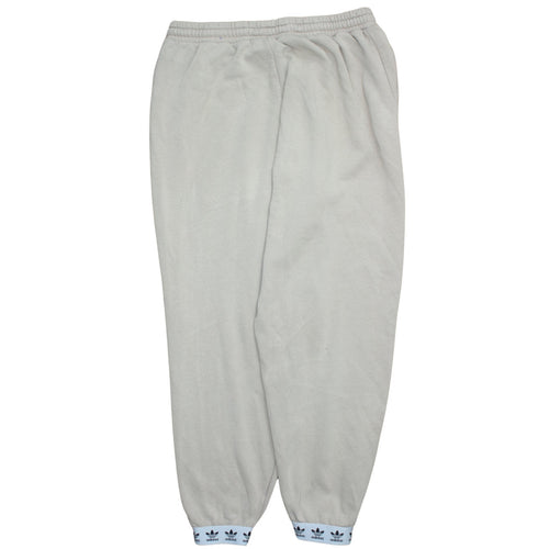 Adidas Womens Beige Sweatpants Joggers Size 16 Elastic Waist Lined Tapered
