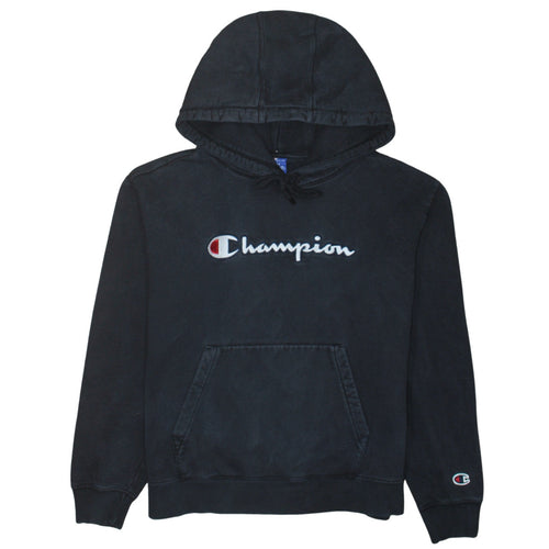 Champion Men's Black Small Pullover Embroidered Logo Hoodie