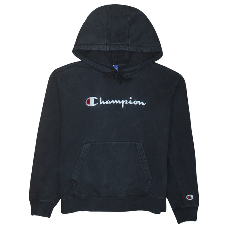 Champion Men's Black Small Pullover Embroidered Logo Hoodie