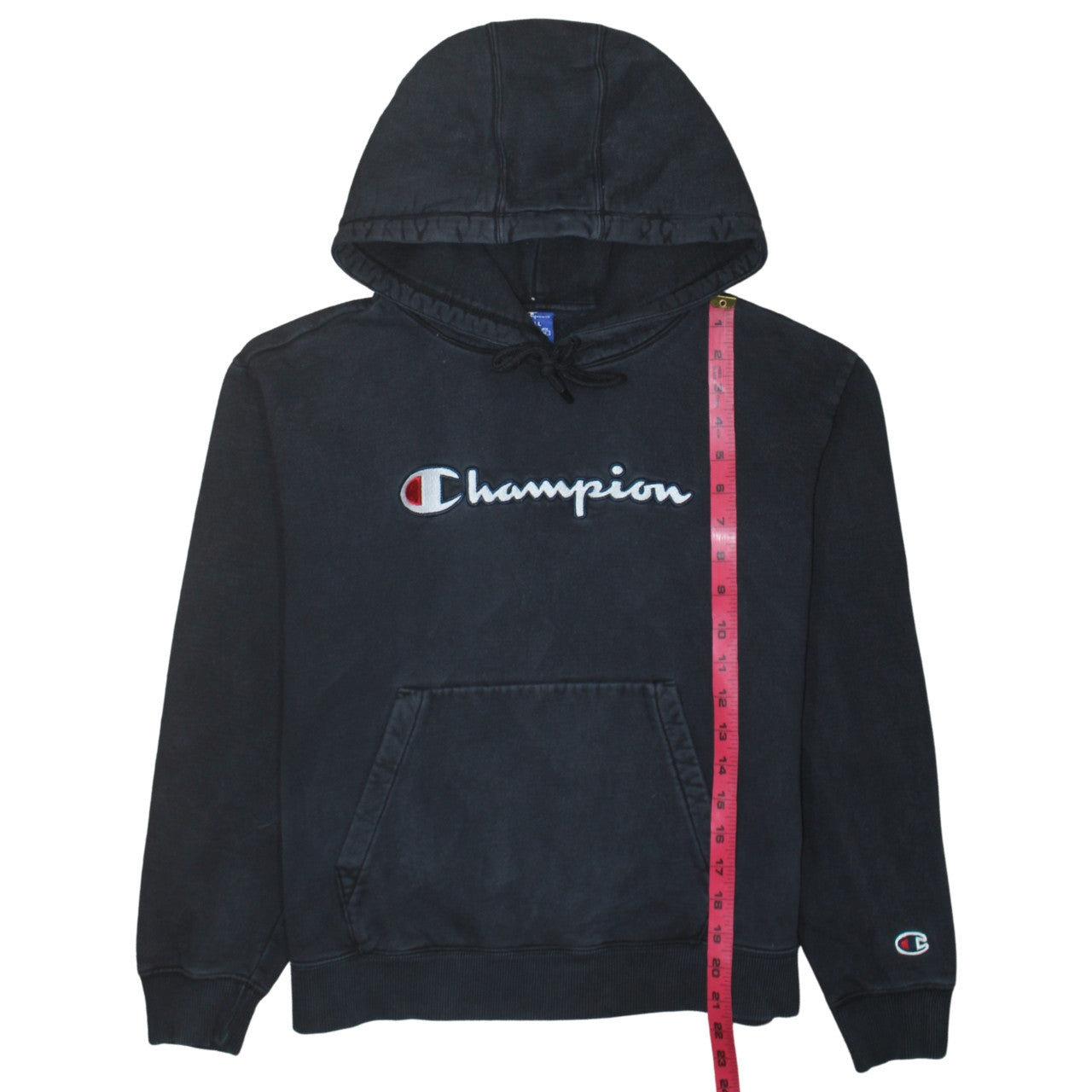 Champion Men's Black Small Pullover Embroidered Logo Hoodie