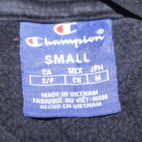 Champion Men's Black Small Pullover Embroidered Logo Hoodie