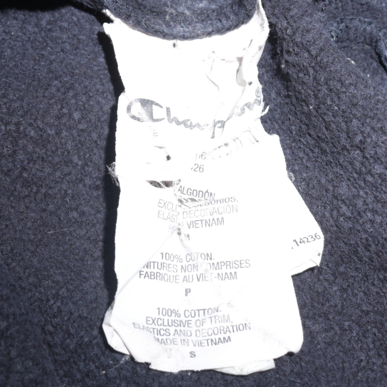 Champion Men's Black Small Pullover Embroidered Logo Hoodie