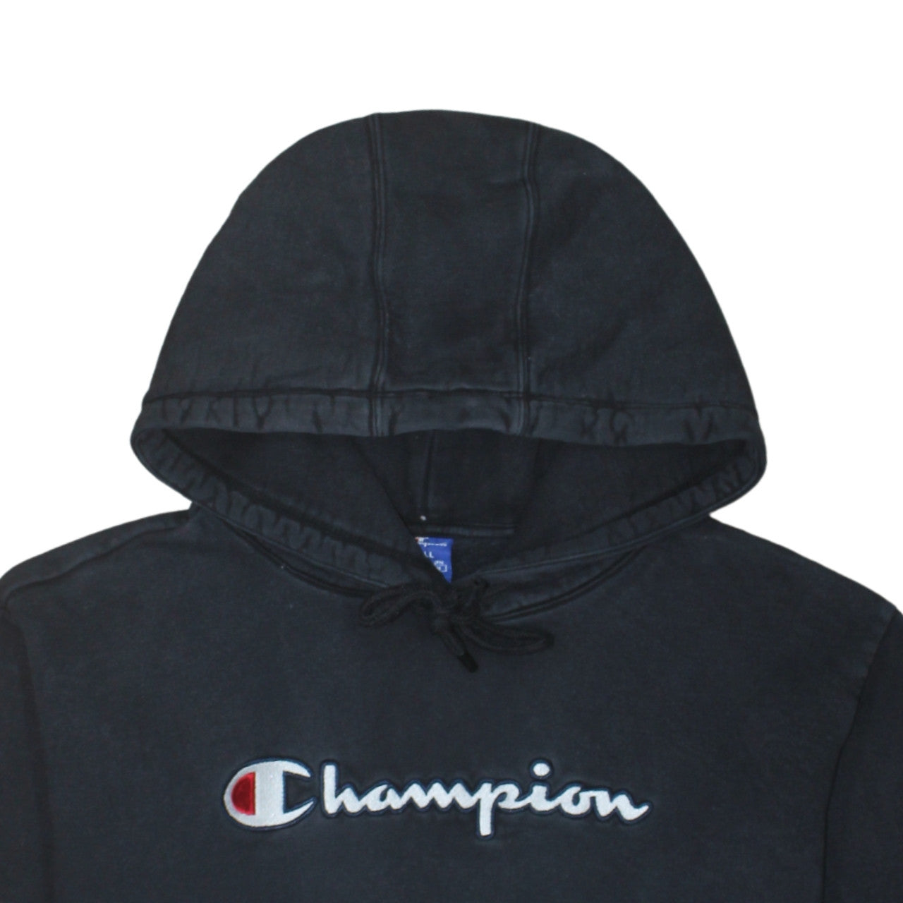 Champion Men's Black Small Pullover Embroidered Logo Hoodie
