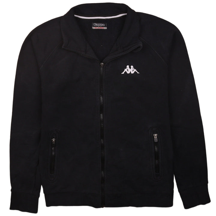 Kappa Boys Black XL Full Zip Fleece Sweatshirt with Logo