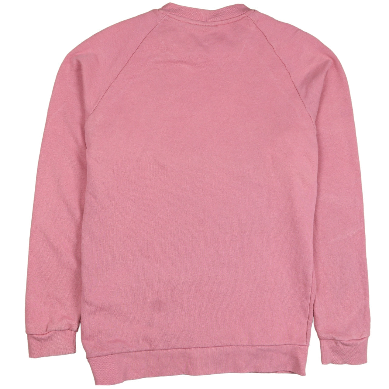 Adidas Womens Pink Crew Neck Sweatshirt Size S Cotton Logo Pullover