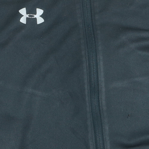 Under Armour Boys Black YXL Full Zip Sweatshirt Athletic Loose Fit