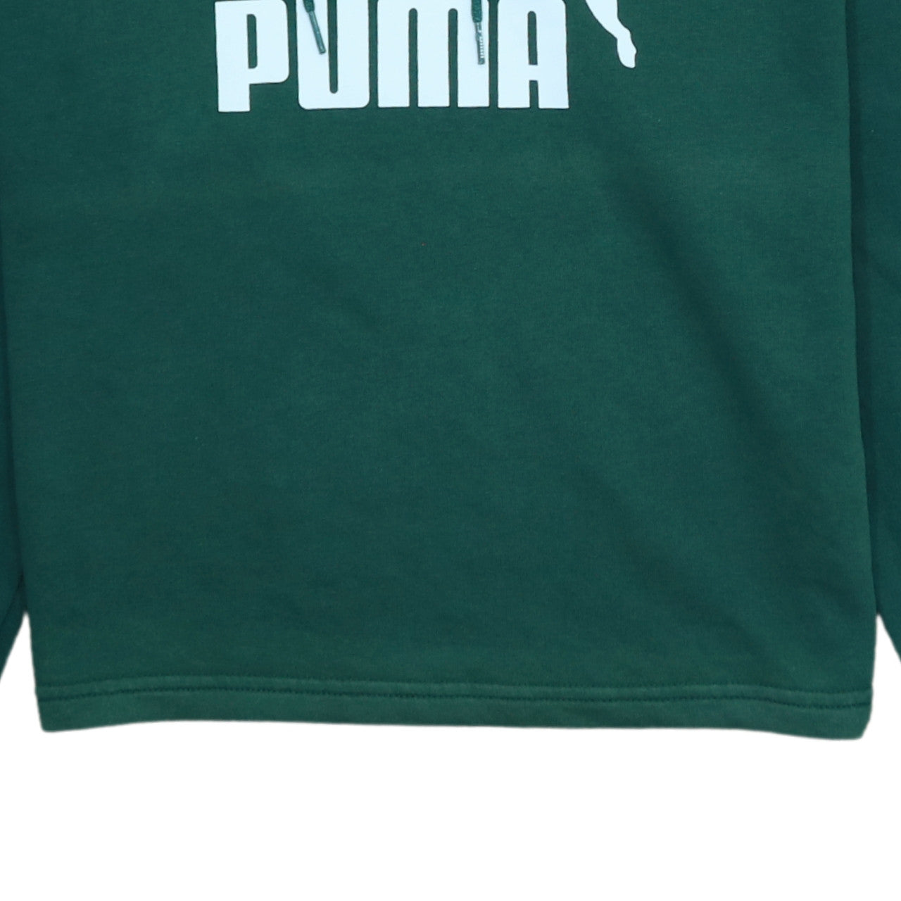 Puma Womens Green XS Pullover Hoodie Sweatshirt Logo Print