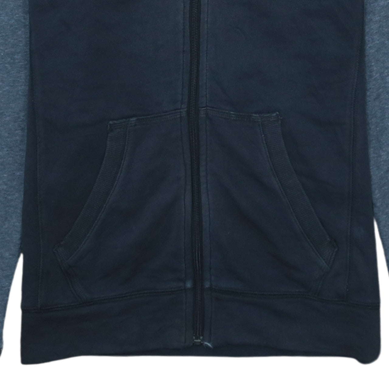adidas Mens Blue Full Zip Hoodie XS Logo Graphic Sportswear