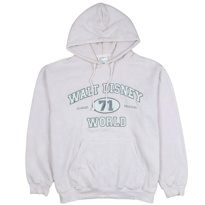 Walt Disney World Women Pink Pullover Hoodie M Cotton Blend Classic Style
