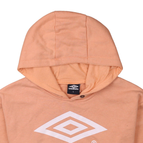 Umbro Womens Peach Hoodie L Pullover Casual Sportswear