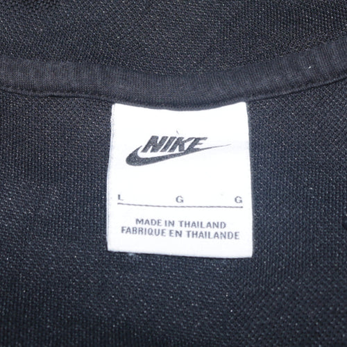 Nike Men's Black Full Zip Hoodie Size L Cotton Blend Sweatshirt