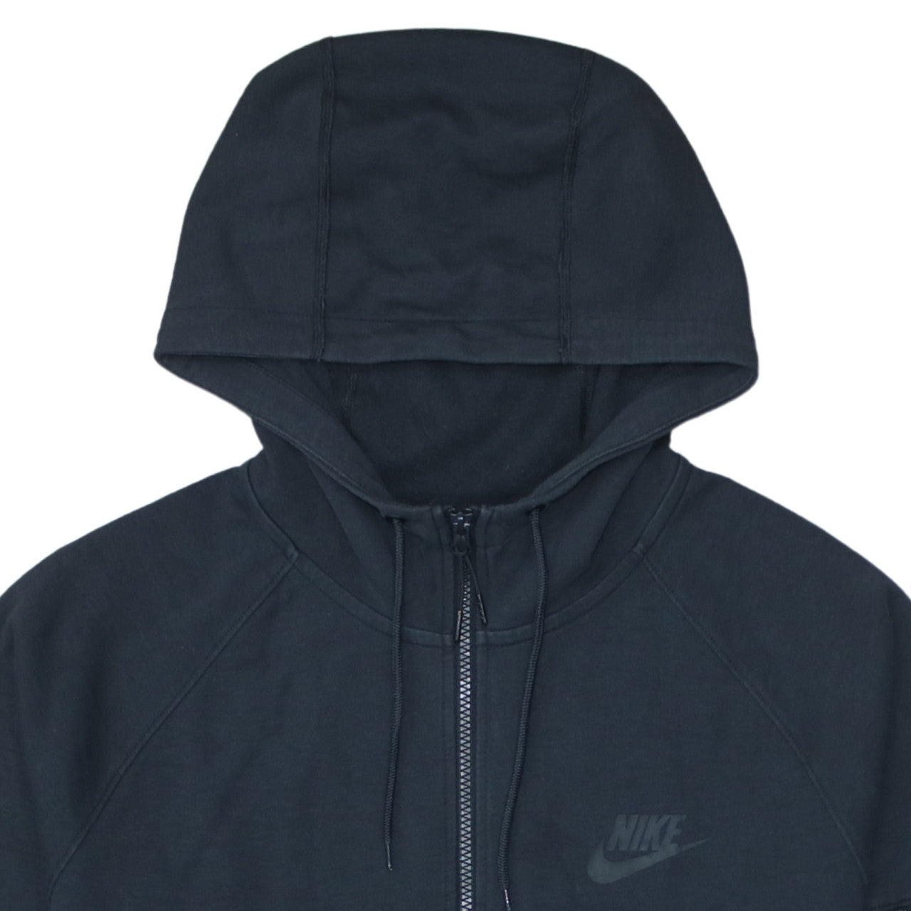Nike Men's Black Full Zip Hoodie Size L Cotton Blend Sweatshirt