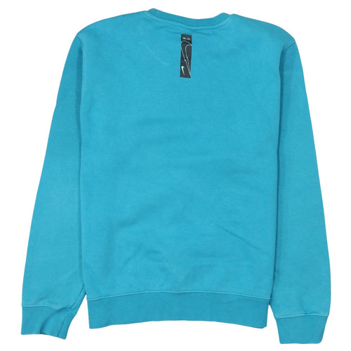 Nike Women’s Blue Crew Neck Pullover Sweatshirt Size S 80s Logo Style