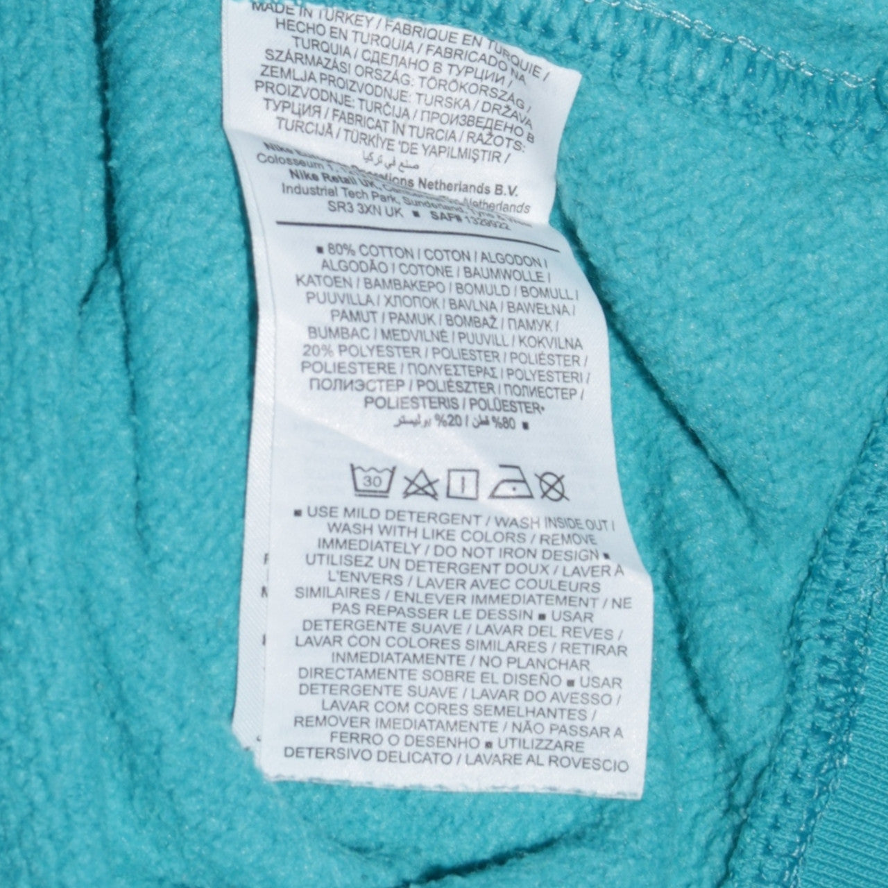 Nike Women’s Blue Crew Neck Pullover Sweatshirt Size S 80s Logo Style