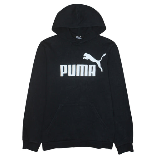 Puma Boys Black Pullover Hoodie Size 15-16 Years Classic Logo Sweatshirt