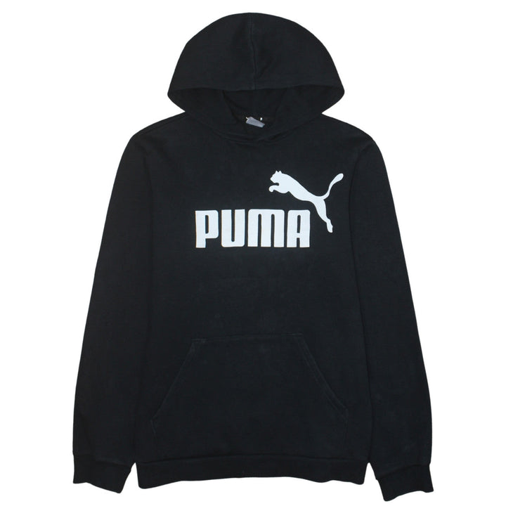 Puma Boys Black Pullover Hoodie Size 15-16 Years Classic Logo Sweatshirt