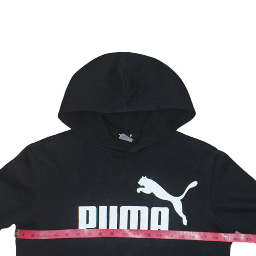 Puma Boys Black Pullover Hoodie Size 15-16 Years Classic Logo Sweatshirt