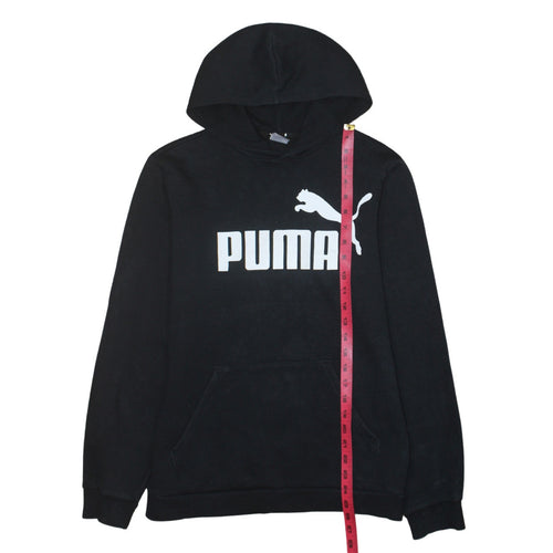 Puma Boys Black Pullover Hoodie Size 15-16 Years Classic Logo Sweatshirt