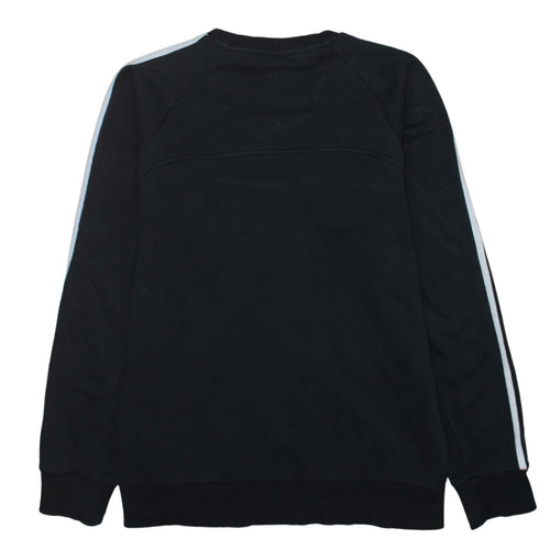 Adidas Men Black Medium Pullover Sweatshirt Crew Neck Fleece