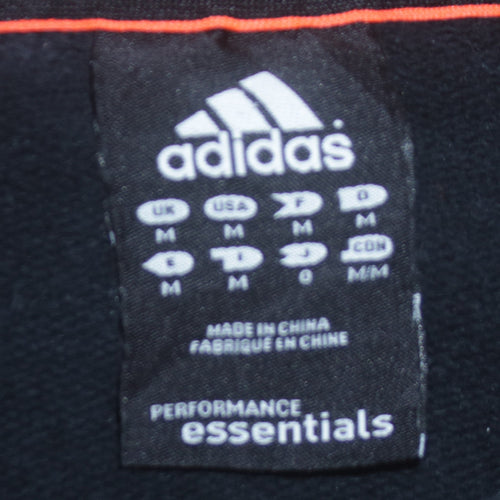 Adidas Men Black Medium Pullover Sweatshirt Crew Neck Fleece