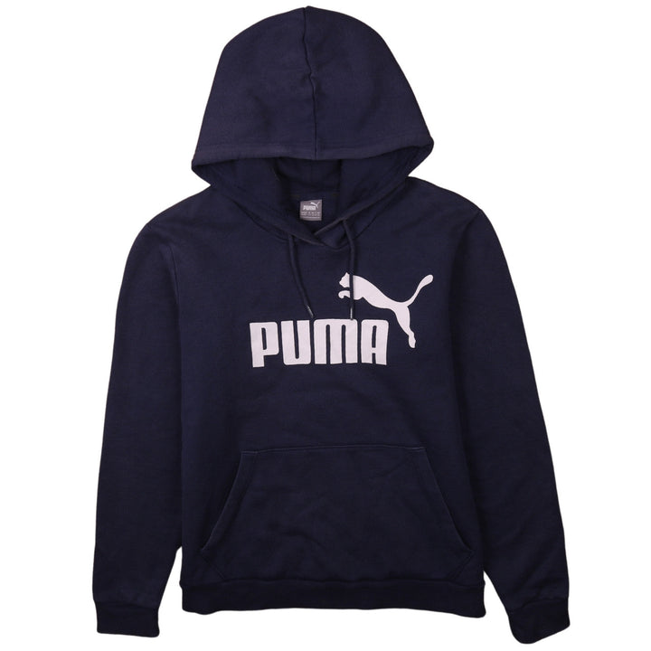 Puma Women's Navy Blue Pullover Hoodie UK 16 Logo Print Sweatshirt