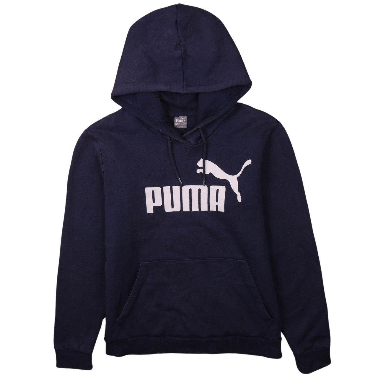 Puma Women's Navy Blue Pullover Hoodie UK 16 Logo Print Sweatshirt