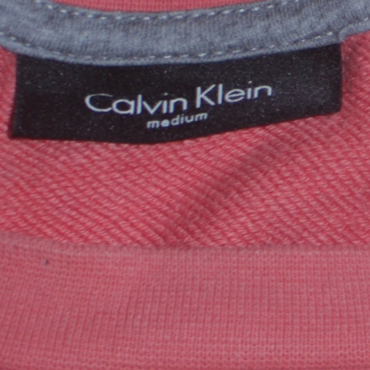 Calvin Klein Womens Pink Sweatshirt Medium Cotton Crew Neck