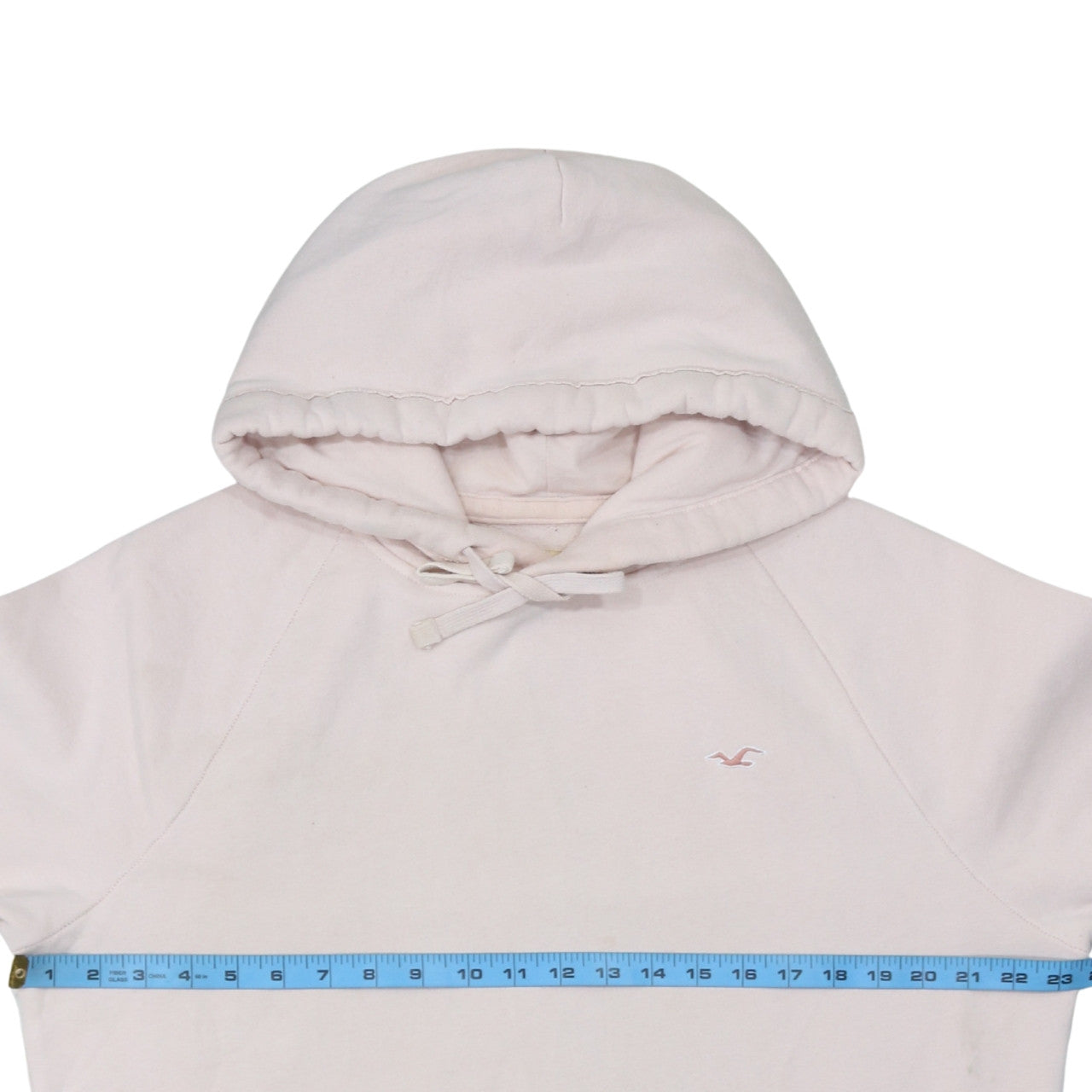 Hollister Men's Beige Pullover Hoodie L Logo Fleece Sweatshirt