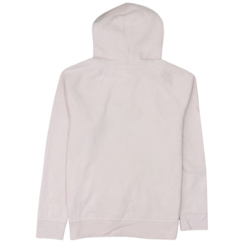 Hollister Men's Beige Pullover Hoodie L Logo Fleece Sweatshirt